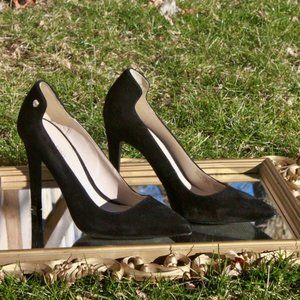 Classic Black Suede Pumps